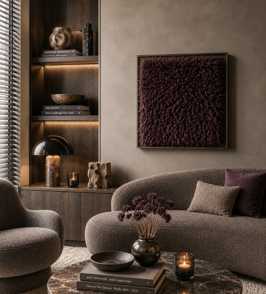 Sfeerfoto Wall Art Aquino Burgundy.webp