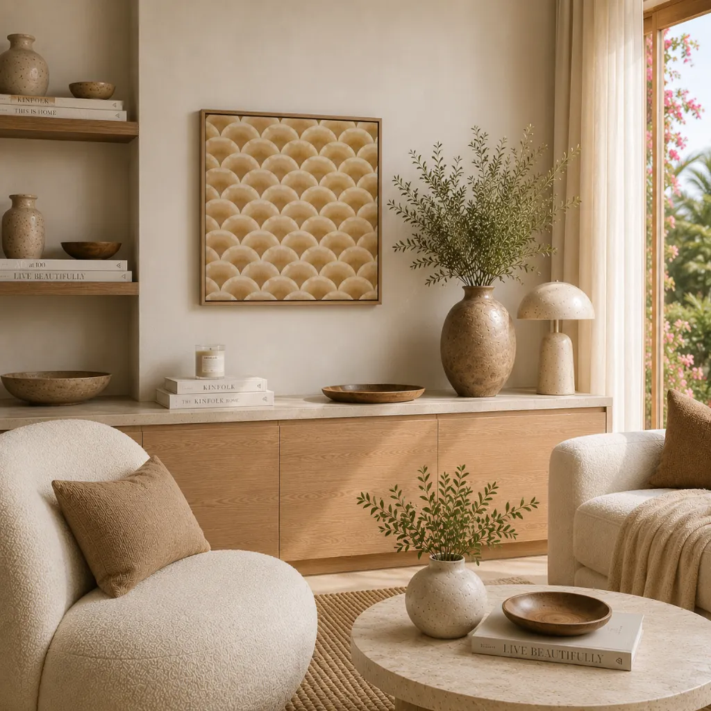 [100081] Wall Art Amalfi Mustard (30x30 cm, Wissellijst Gold)