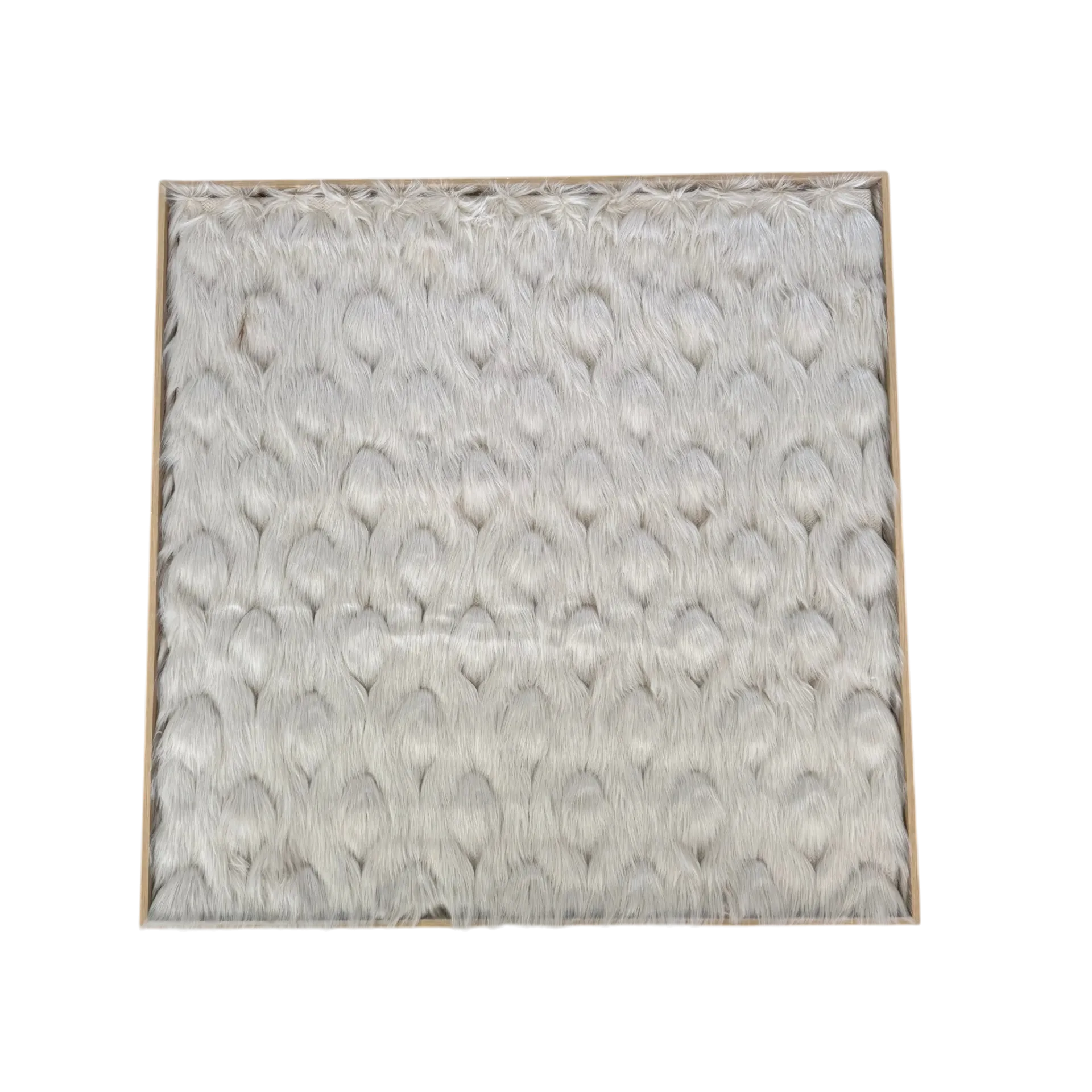 [100521] Wall Art Charmana Off White (Baklijst Eiken Fineer 5 cm, 30x30 cm)