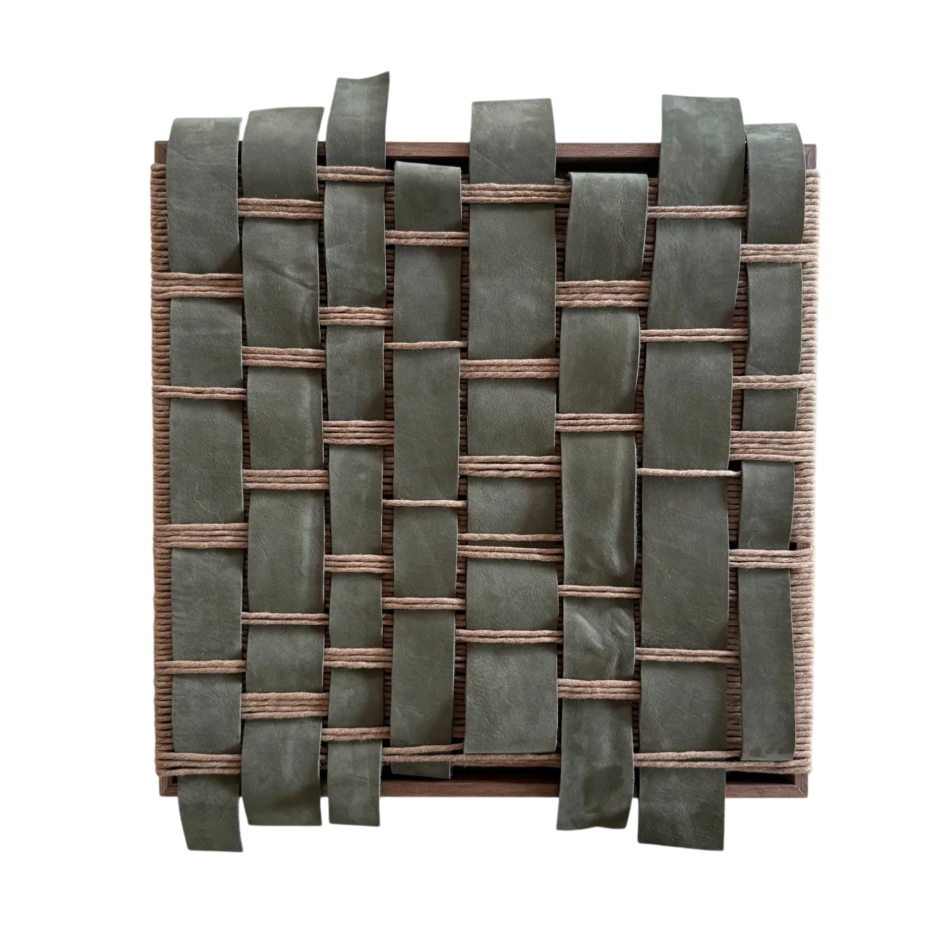 [100458] Wall Art Braided Chio Olive (30x30 cm)