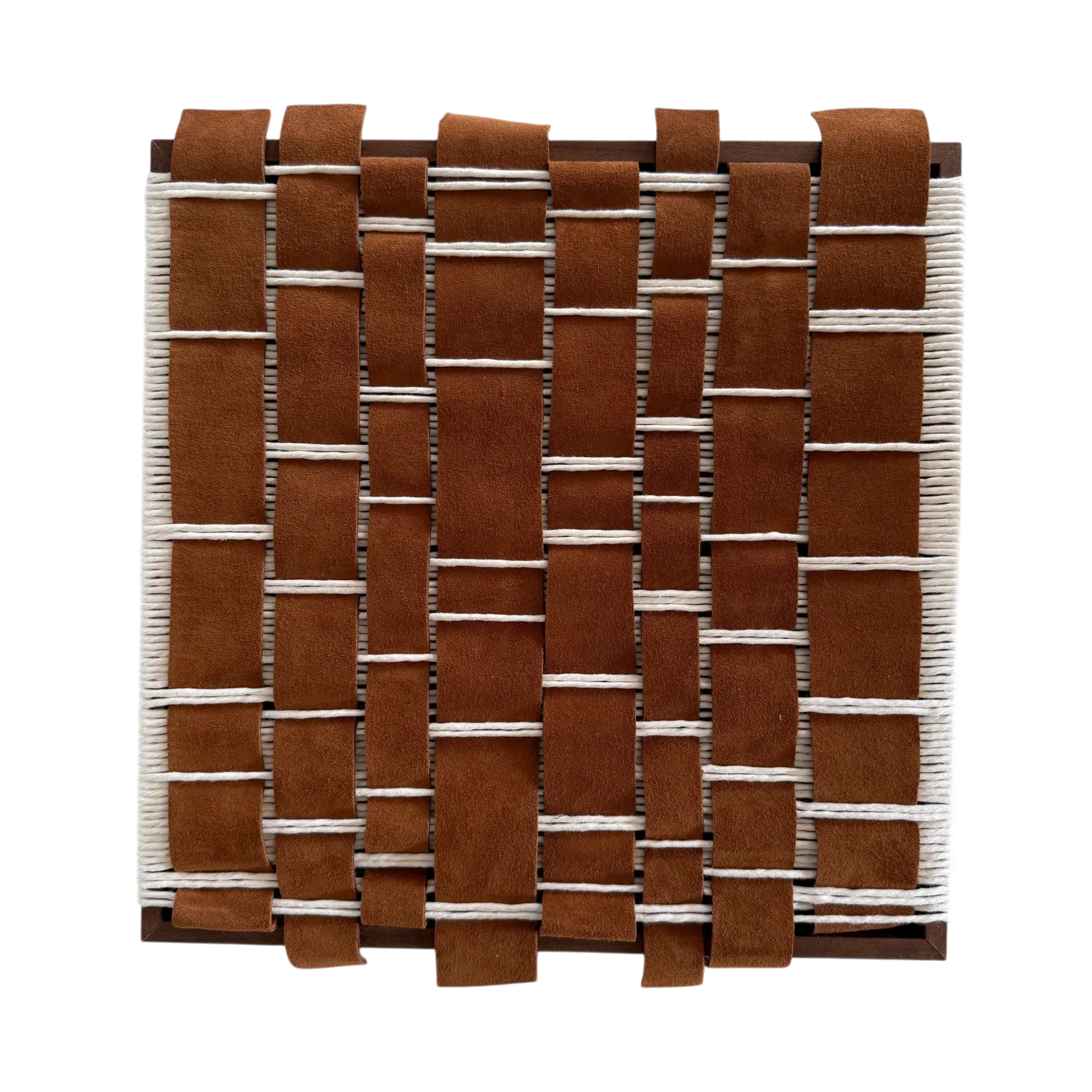 [104687] Wall Art Braided Alassio Cognac (30x30 cm)