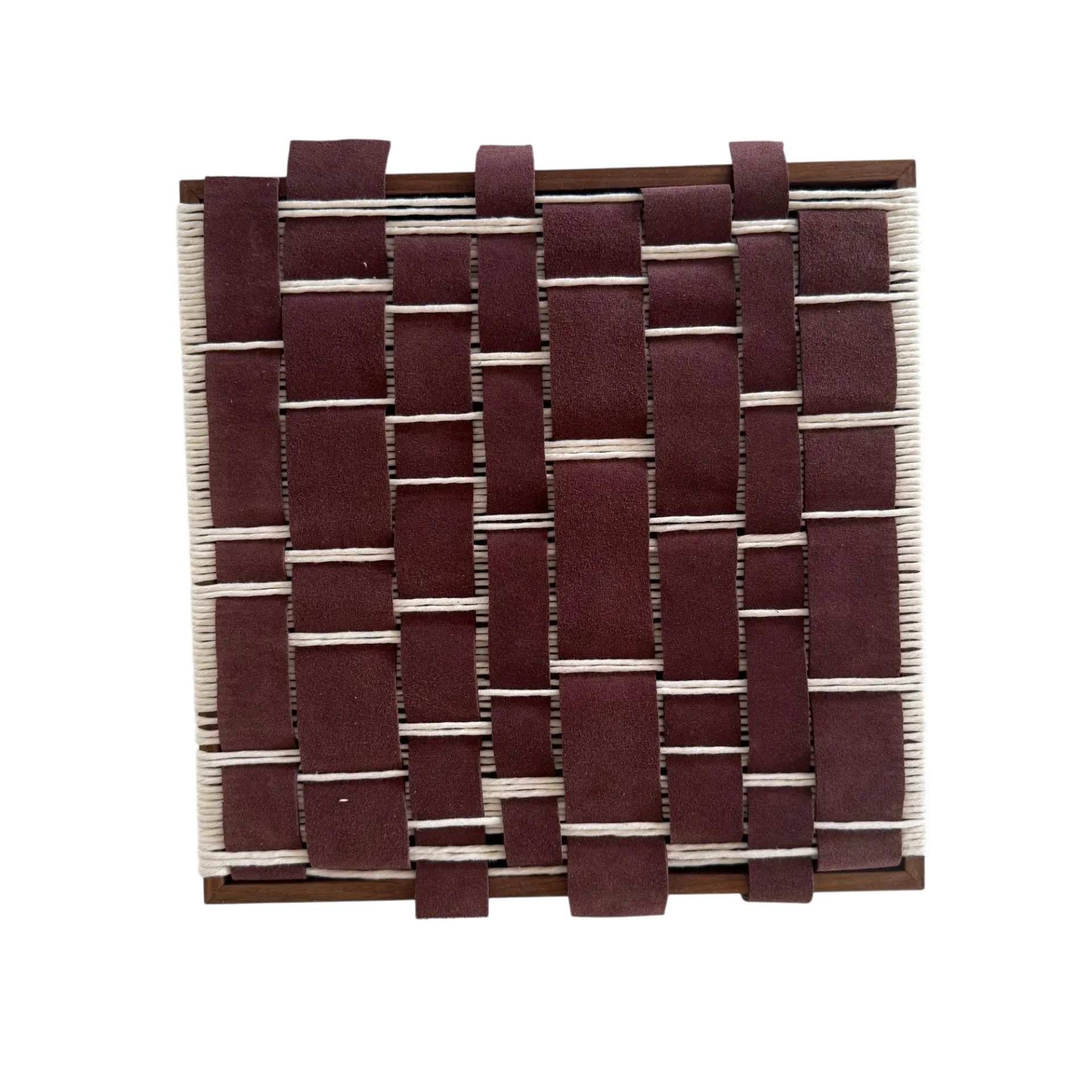 [104696] Wall Art Braided Alassio Plum (30x30 cm)