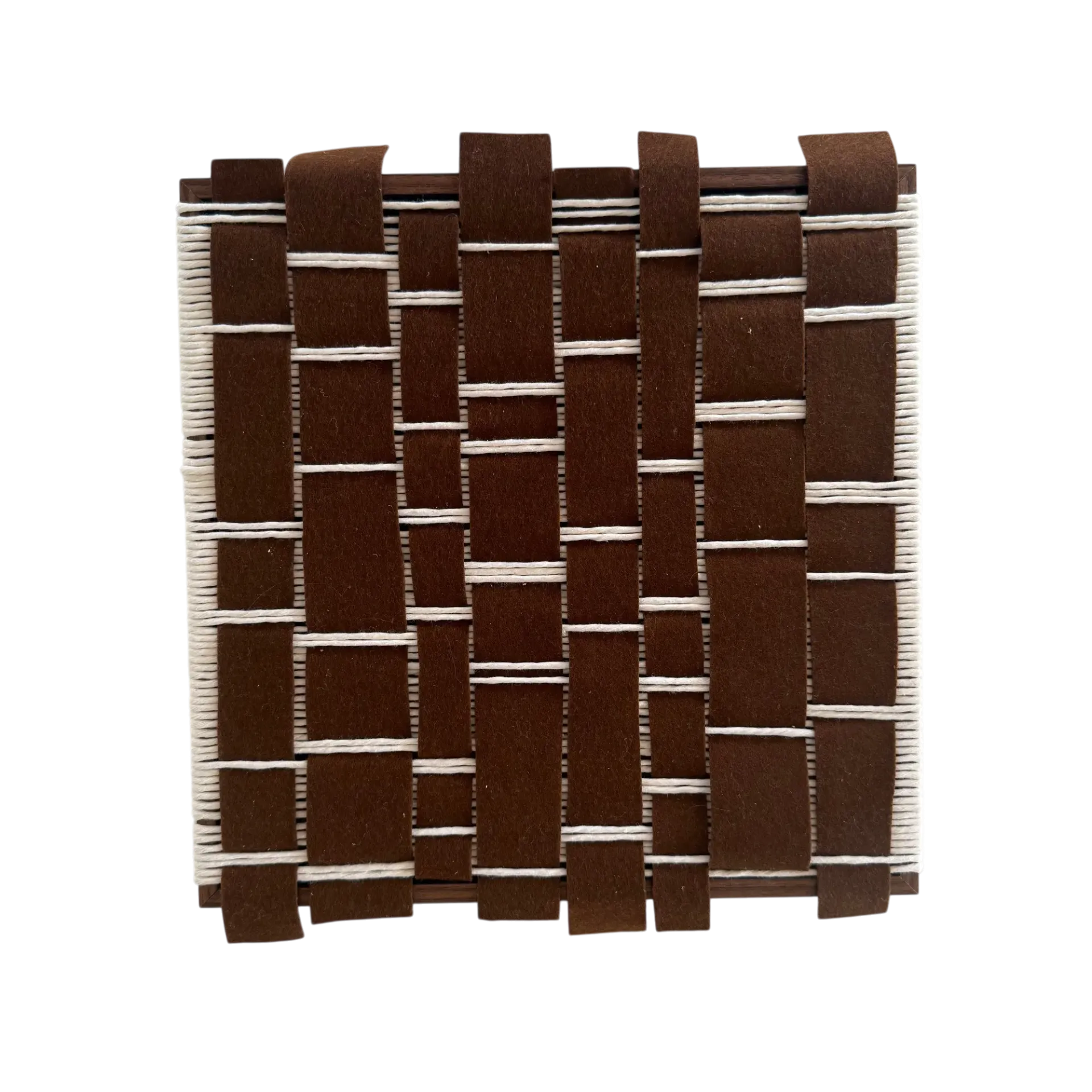 [100466] Wall Art Braided Merana Cognac (30x30 cm)