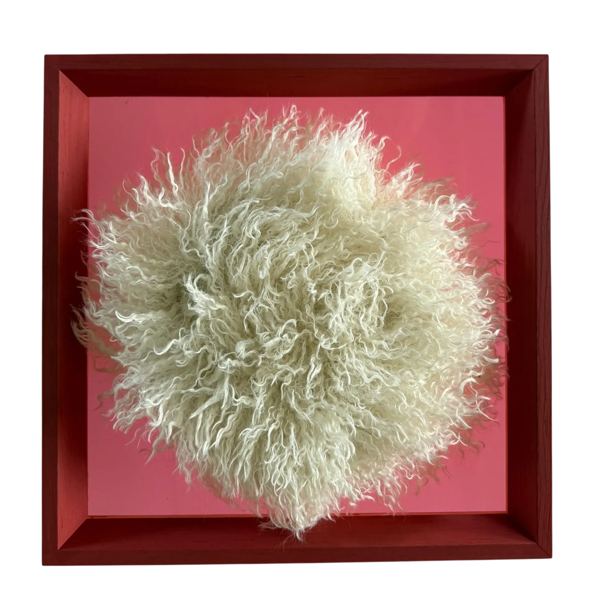 [105307] Wall Art Plexi Aquino Off White/ Orange 30x30 cm