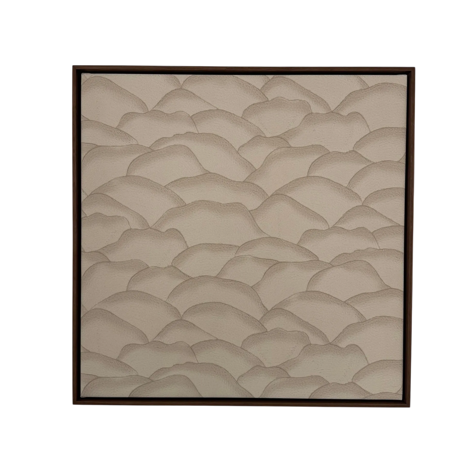 [105595] Wall Art Oristano Off White (30x30 cm, Baklijst Walnoot Fineer 5 cm)