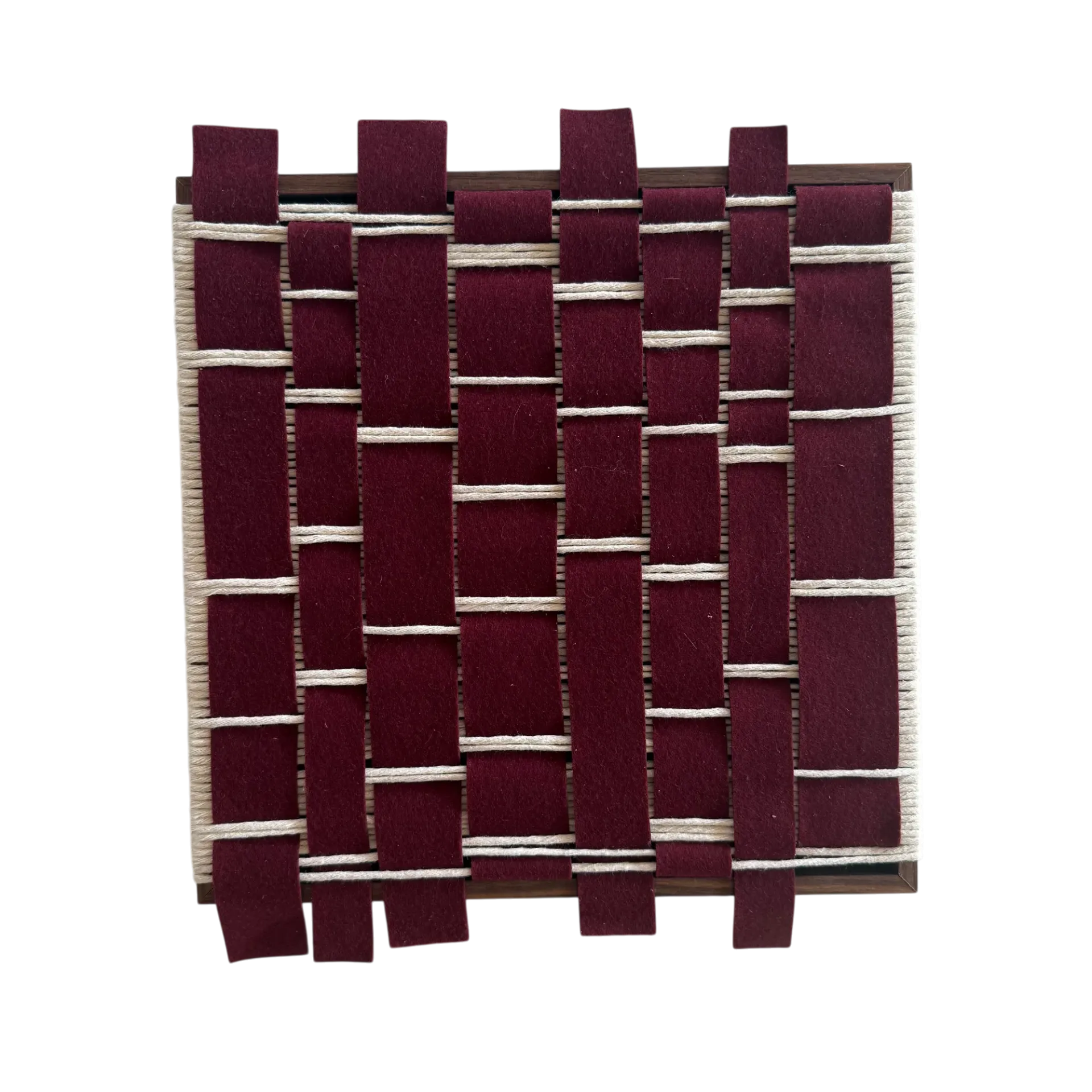 [100464] Wall Art Braided Merana Aubergine (30x30 cm)
