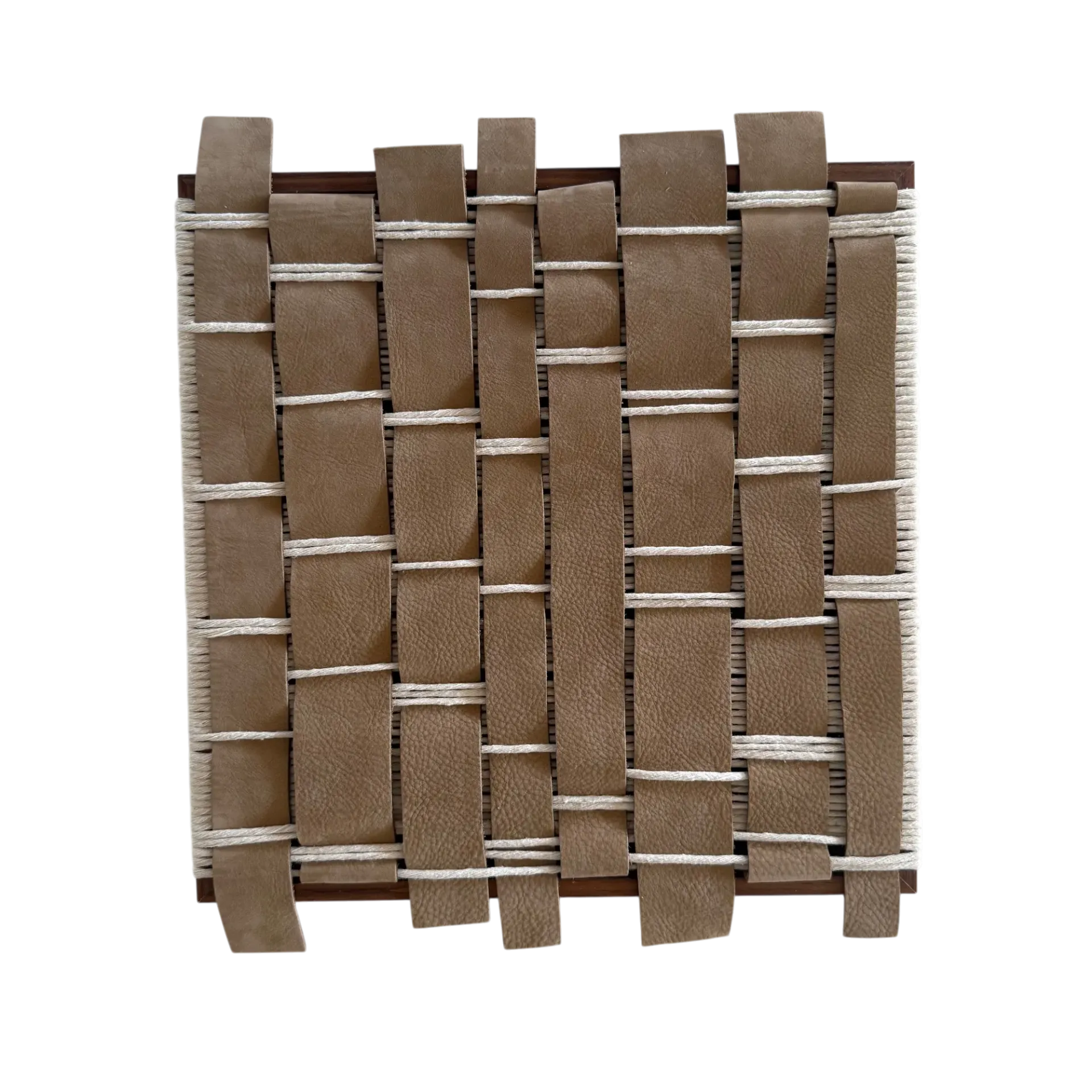 [100462] Wall Art Braided Chio Sand (30x30 cm)